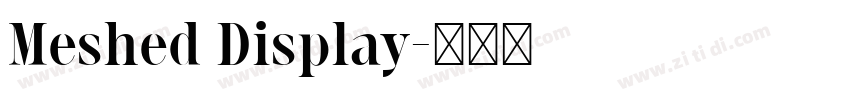 Meshed Display字体转换